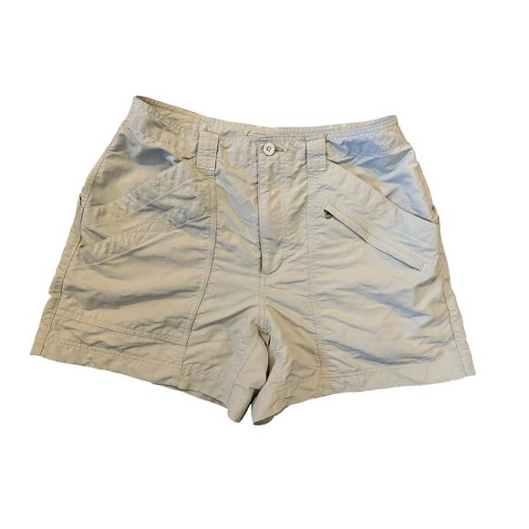 Royal Robbins Women’s Khaki Outdoor Shorts Size 12 Gorpcore Hiking Camping - Picture 1 of 10